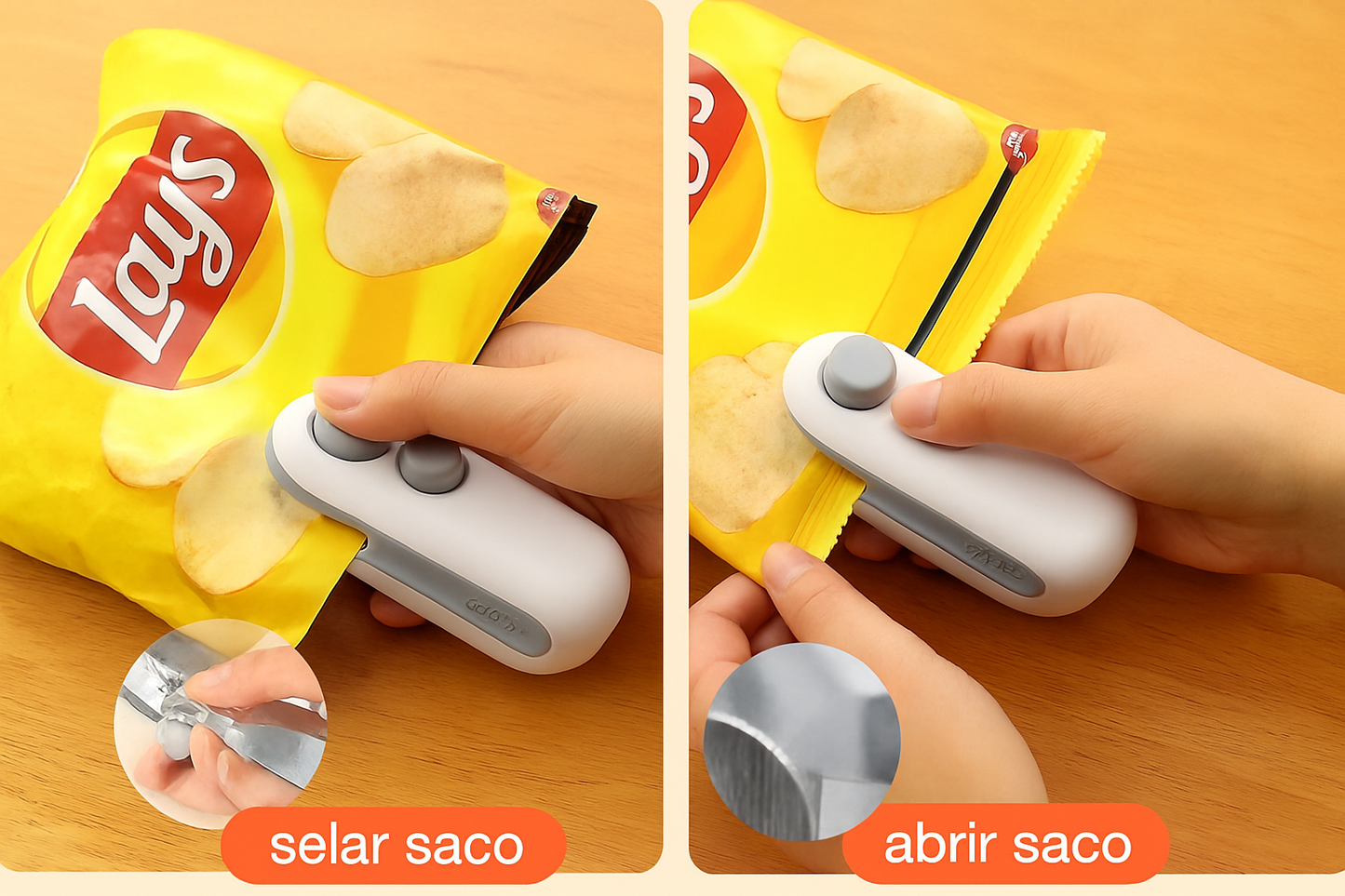 Seladora Portátil 2 em 1 com Cortador